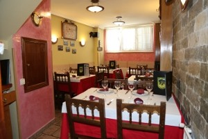 Detalle del comedor del Restaurante Oviedo